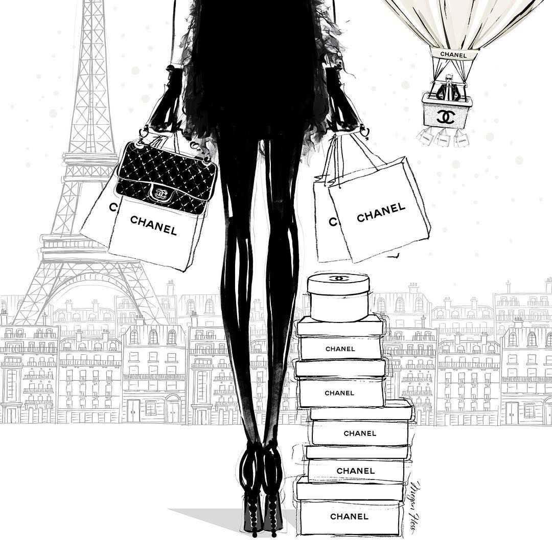 1080x1080 chanel drawing paris drawing for free download - Chanel Drawing
