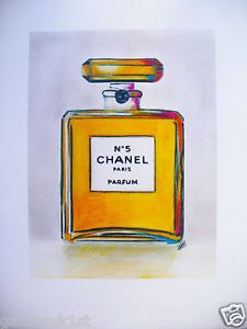 225x300 chanel no perfume bottle drawing painting fashion art print size - Chanel No 5 Drawing