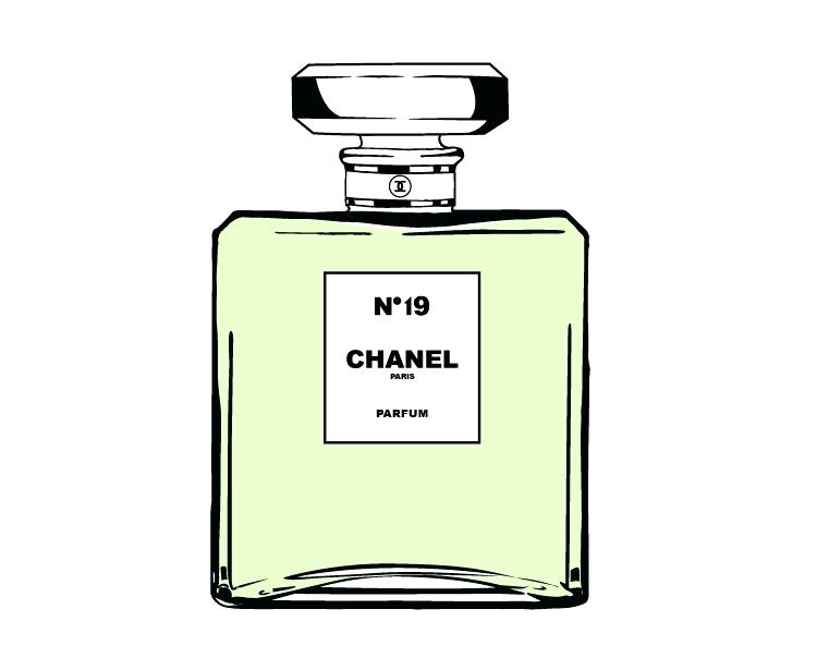 750x615 chanel perfume green bottle watercolor tomasvirgos - Chanel Perfume Bottle Drawing