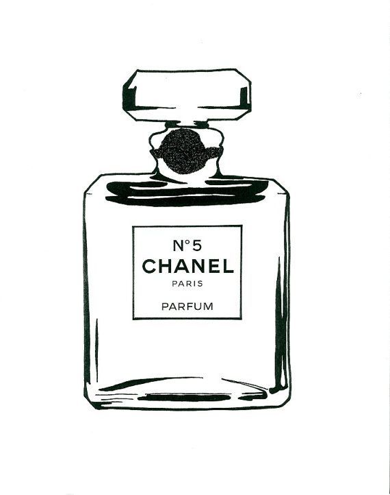570x722 chanel bottle p r i n t a b l e s t e m p l a t e s - Chanel Perfume Bottle Drawing