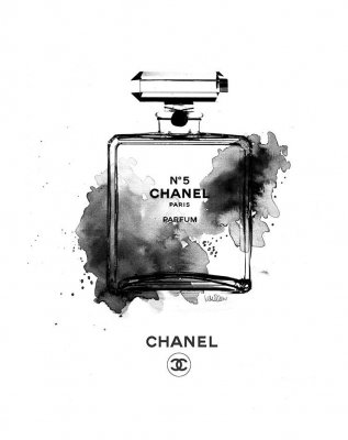 Chanel Perfume Bottle Drawing at PaintingValley.com | Explore ...