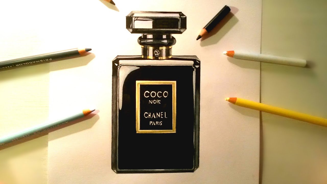 1280x720 Drawing Chanel Parfum - Chanel Perfume Drawing