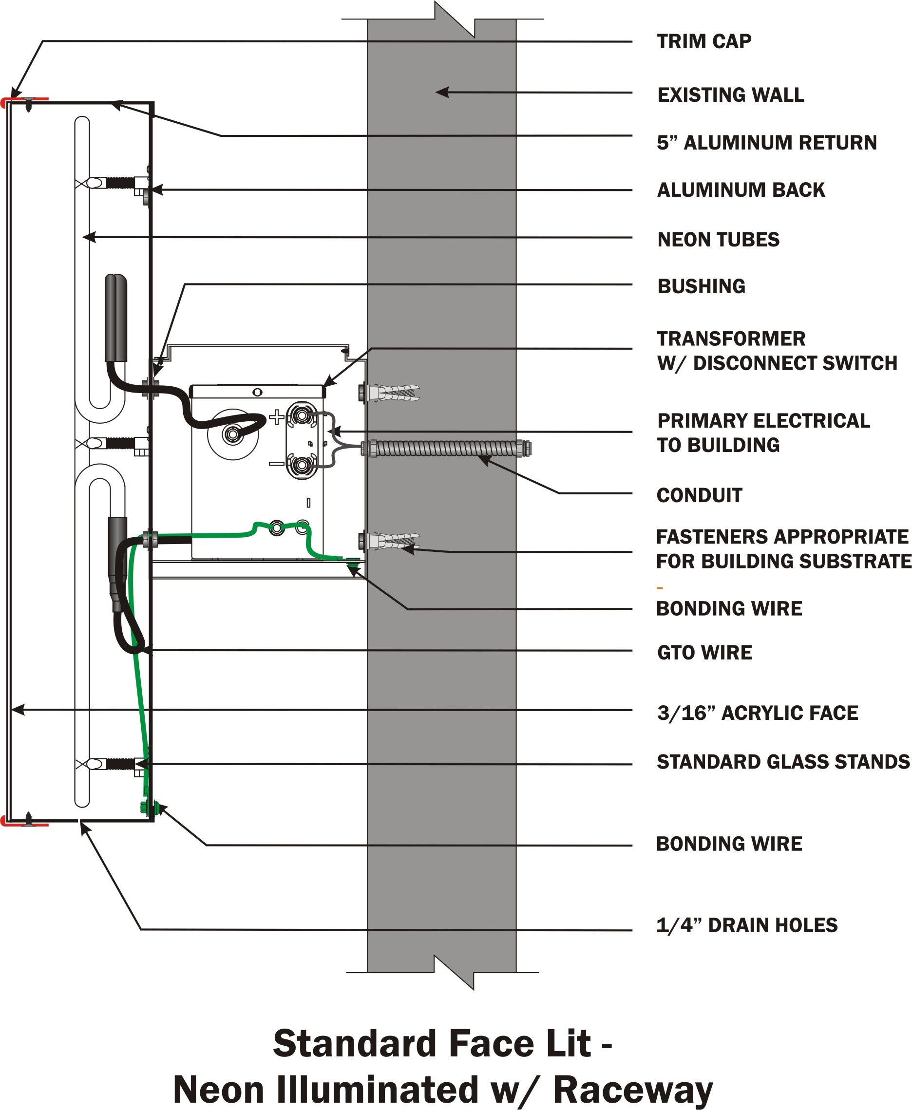 1872x2279 channel letter fabrication drawings - Channel Drawing