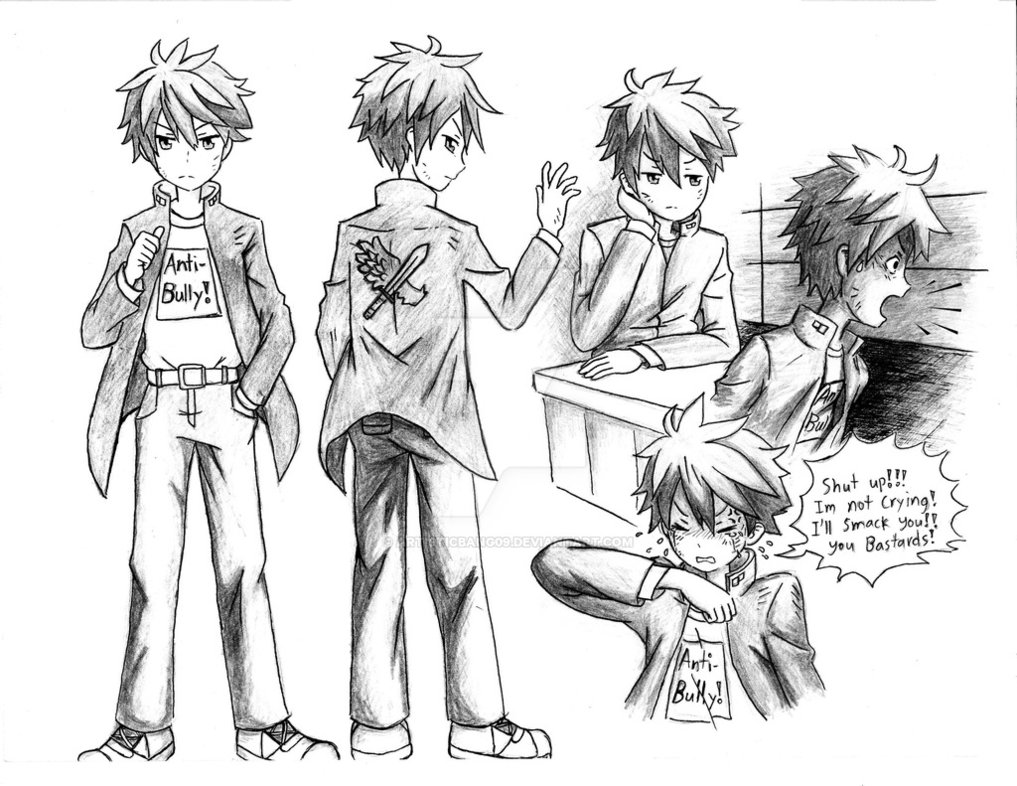 1017x786 character concept young anti bully student - Character Concept Drawing