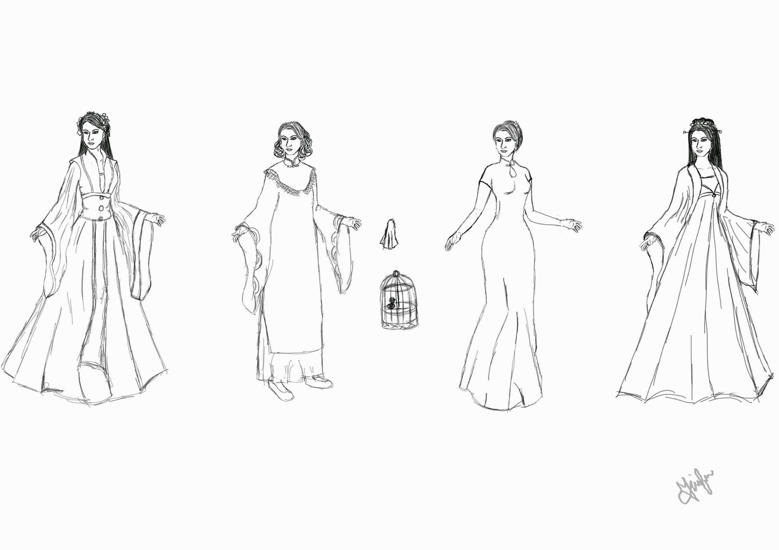 1600x1131 character concept art horror theme jen lee art - Character Concept Drawing