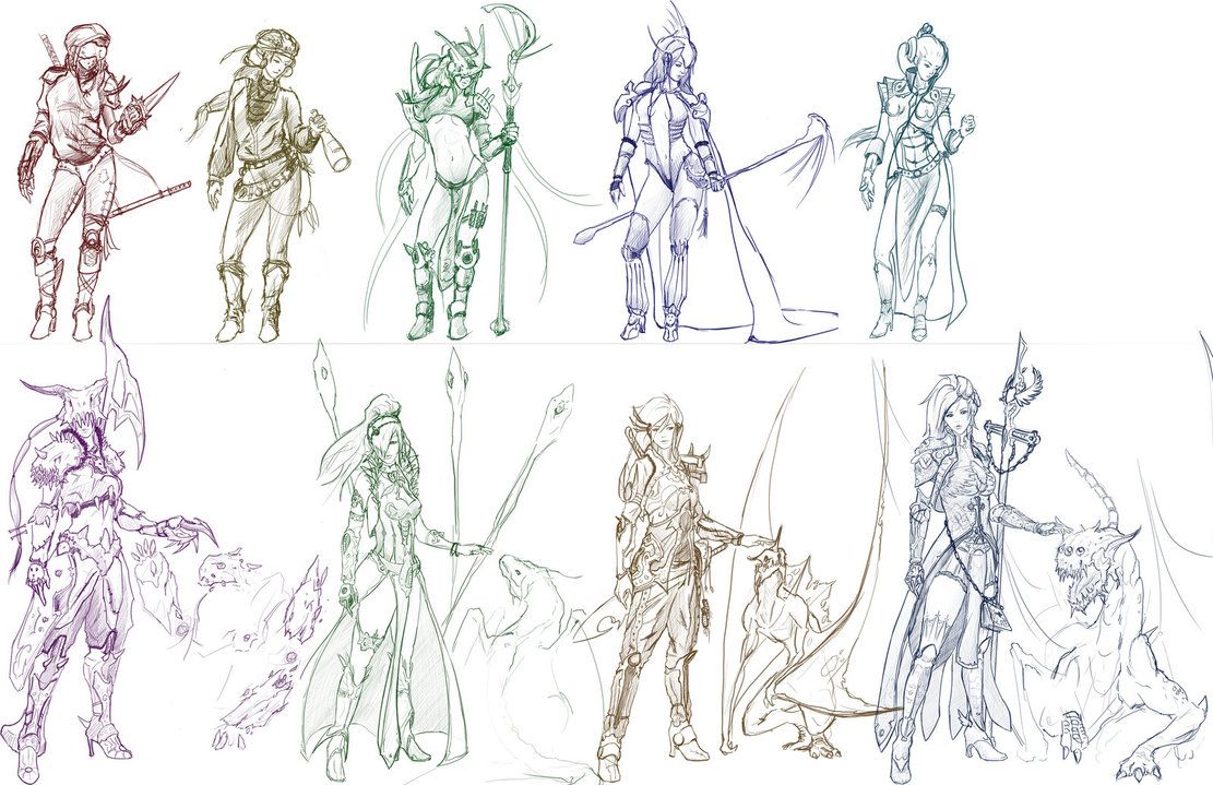 1111x719 Art - Character Development Drawing