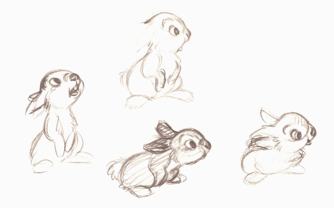 1130x705 disney bambi concept art animation thumper character design - Character Development Drawing