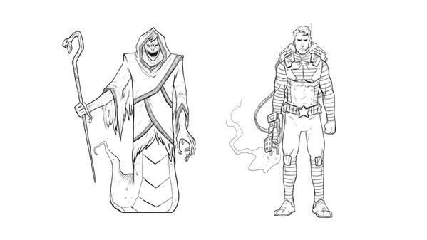 599x337 Drawing Good And Evil Comic Book Characters - Character Drawing