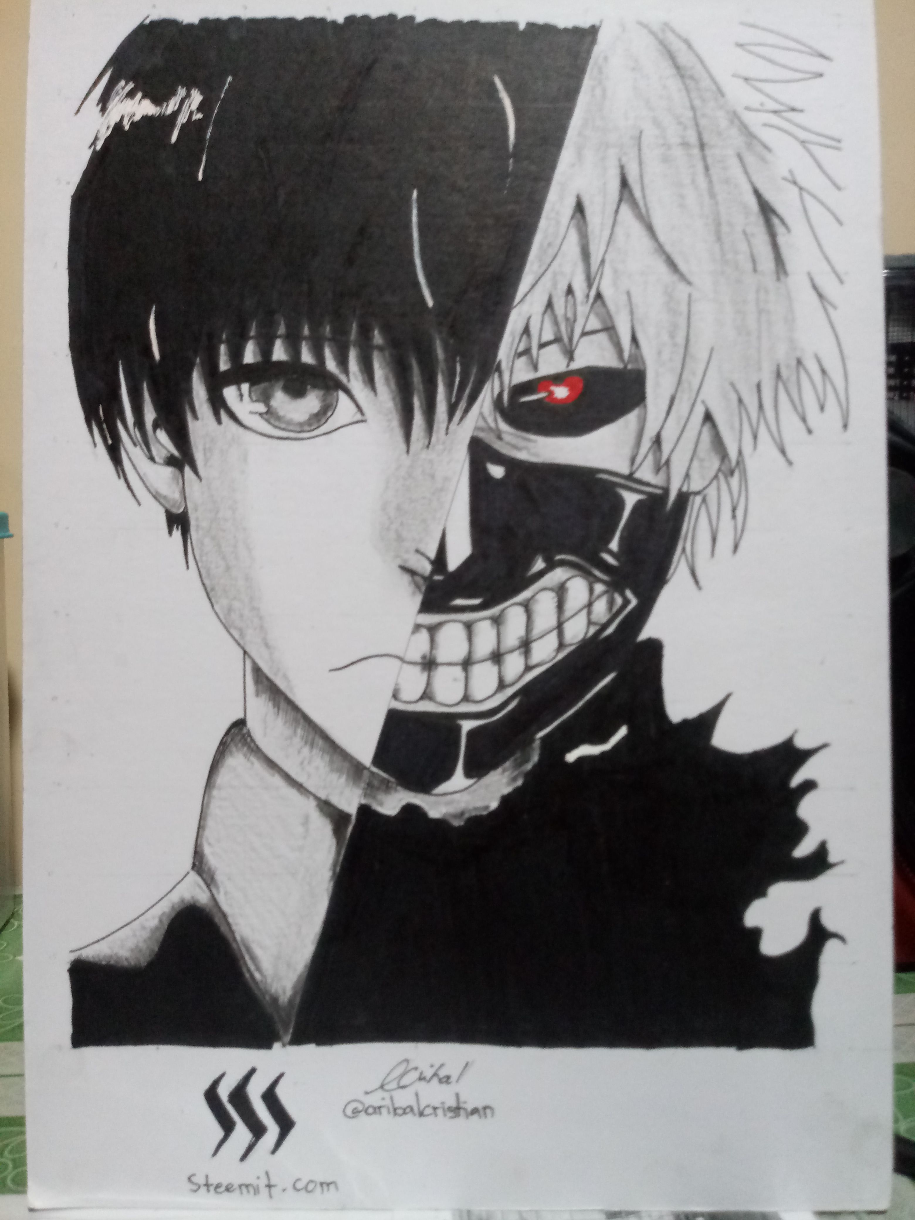 3120x4160 Tokyo Ghoul Kaneki Ken Anime Character Drawing Steemit - Character Drawing