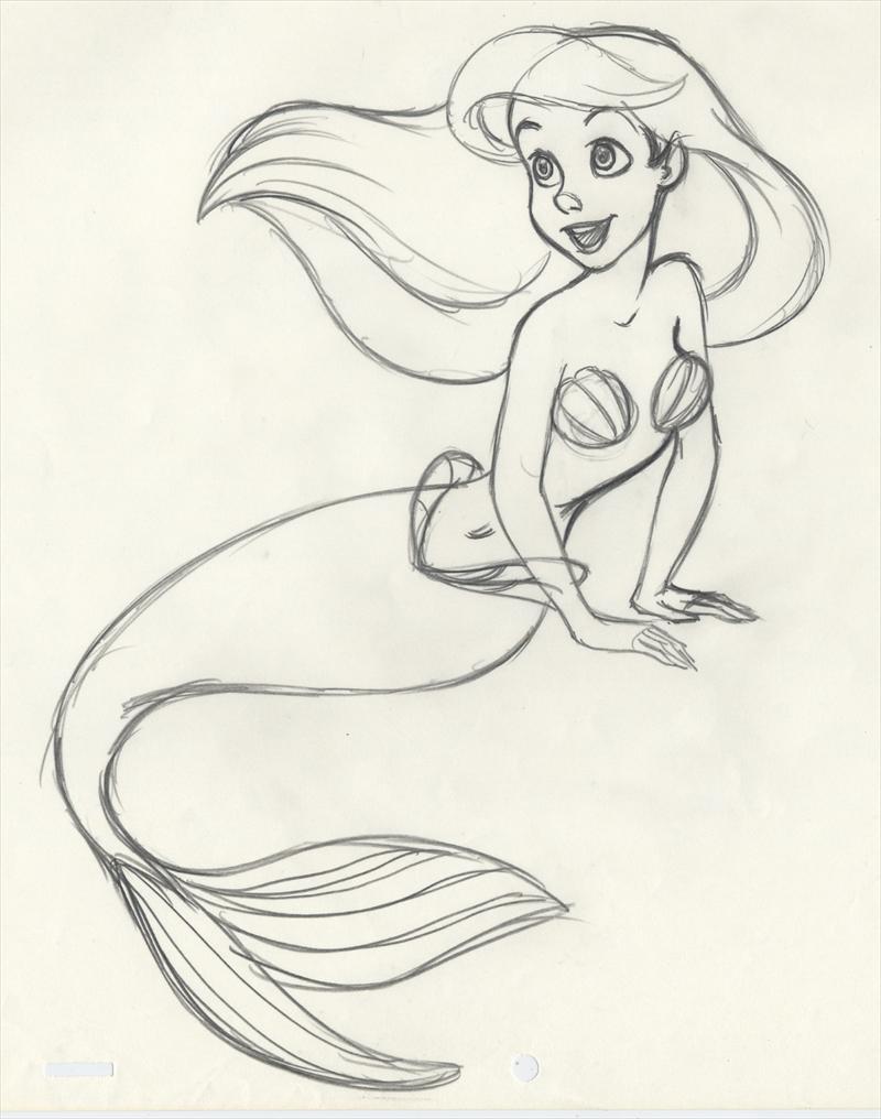 800x1016 Disney The Little Mermaid Animation - Character Drawing