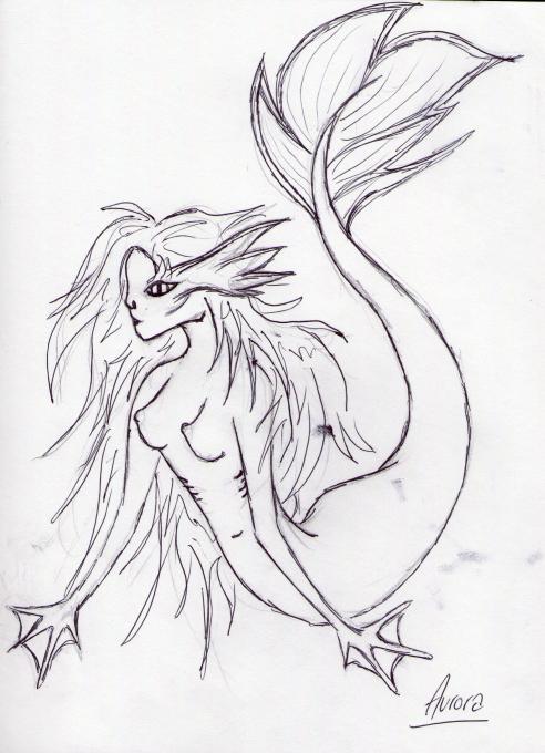 492x680 mermaid line drawing fairy tale characters drawings pictures - Character Drawing Ideas