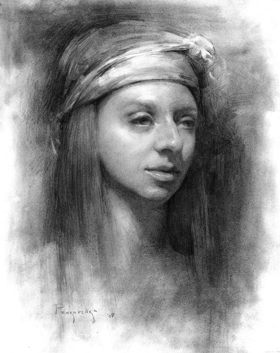 555x700 Drawings - Charcoal And Graphite Drawing