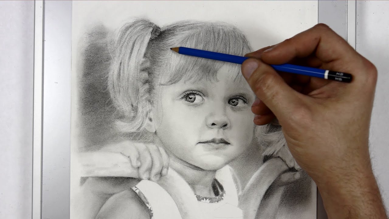 1280x720 Little Moppet - Charcoal And Graphite Drawing