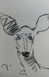 191x300 Jose Trujillo Artist Original Charcoal Drawing American Art Deer - Charcoal Animal Drawings