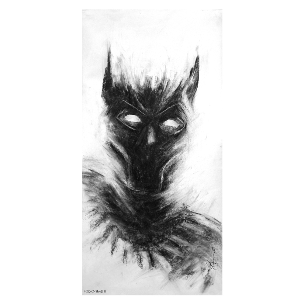 1000x1000 Charcoal Drawing Of Black Panther - Charcoal Drawing