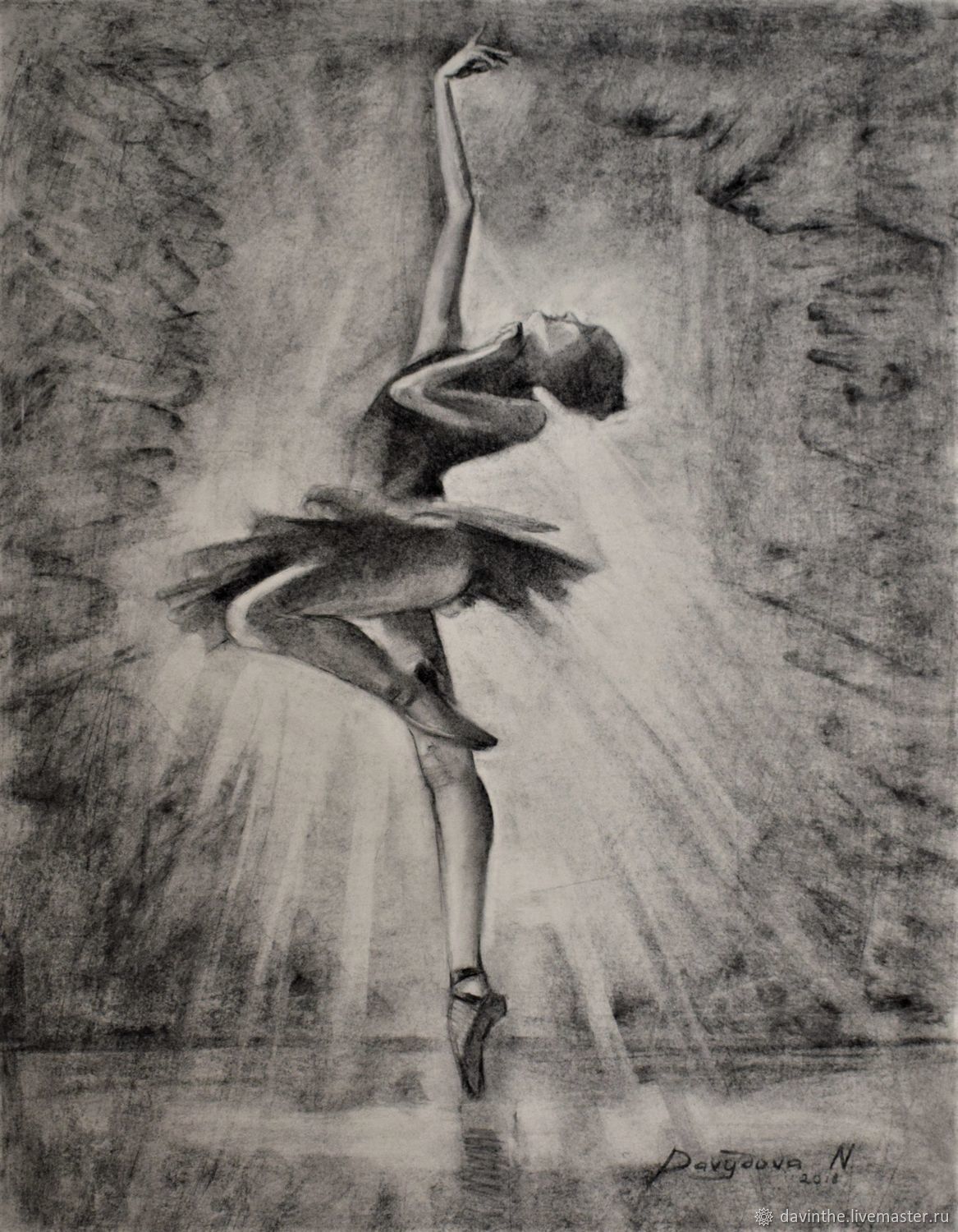 1167x1500 Ballerina Drawing Fine Art Original Charcoal Drawing Shop Online - Charcoal Drawing