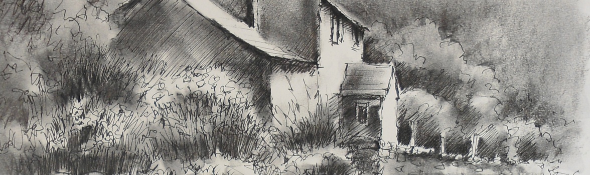 1176x350 how to draw a landscape in charcoal arttutor - Charcoal Drawing Landscape