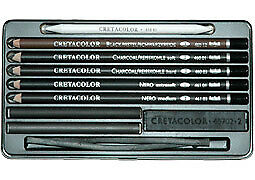 255x180 cretacolor noir drawing charcoal piece set ebay - Charcoal Drawing Set
