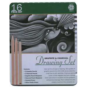 300x300 Pentalic Graphite And Charcoal Drawing Set Ebay - Charcoal Drawing Set