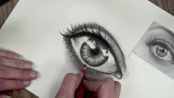 350x197 Drawing Eyes In Charcoal - Charcoal Eye Drawing