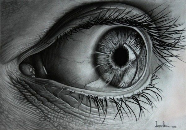600x420 Charcoal Drawing Eyes Eyes Art, Realistic Pencil Drawings - Charcoal Eye Drawing