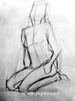 299x400 gesture drawing, atelier yoyita art gallery classical realism art - Charcoal Gesture Drawing