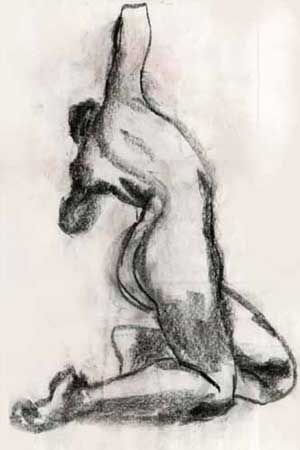 300x450 gesture drawing cristie henry charcoal on paper - Charcoal Gesture Drawing
