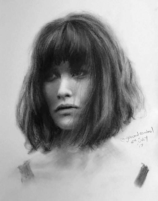 Charcoal Hair Drawing at Explore collection of