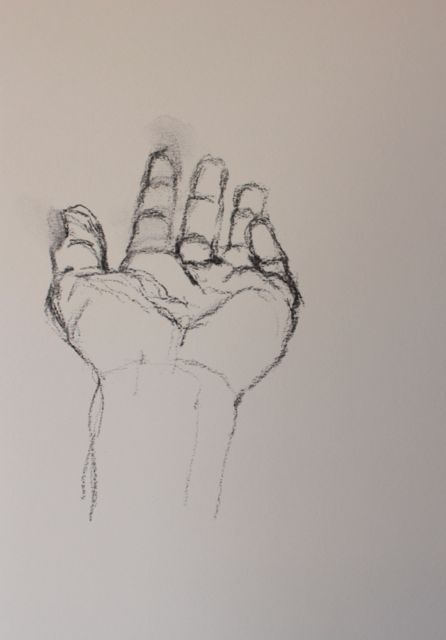 446x640 Drawing Hands - Charcoal Hand Drawing