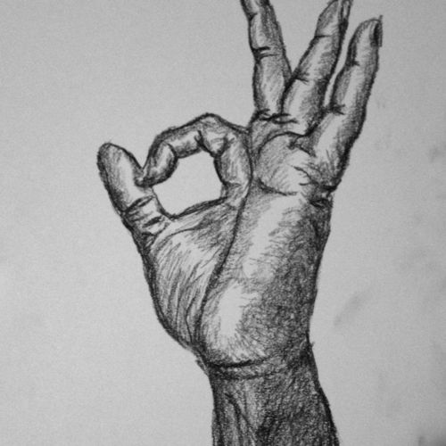 500x500 dylan hayes artist charcoal okay hand drawing x - Charcoal Hand Drawing