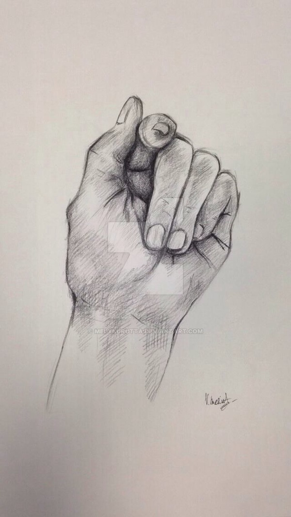600x1065 Hand - Charcoal Hand Drawing