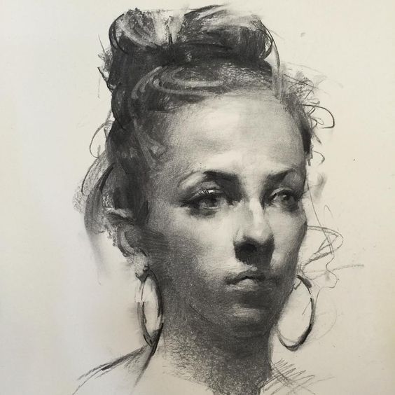 Charcoal Portrait Drawing at PaintingValley.com | Explore collection of ...