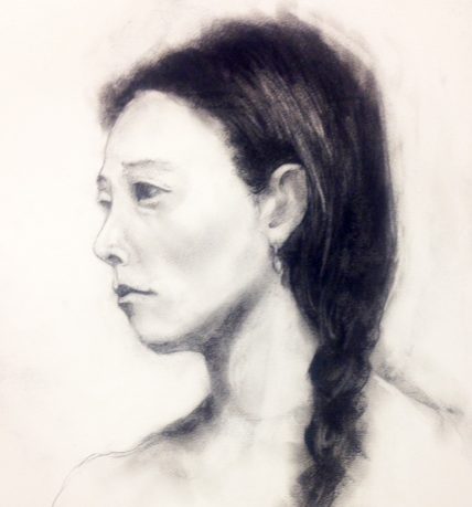 428x459 Portrait Drawing In Charcoal Waterfall Arts - Charcoal Portrait Drawing