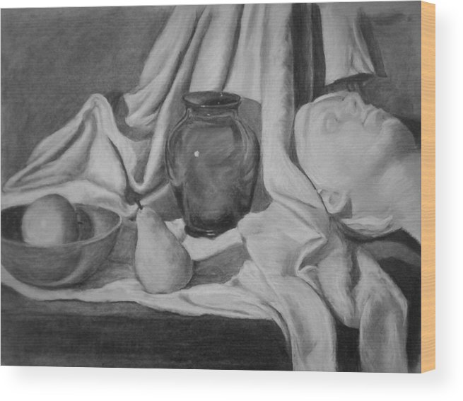 655x567 Charcoal Still Life Wood Print - Charcoal Still Life Drawing
