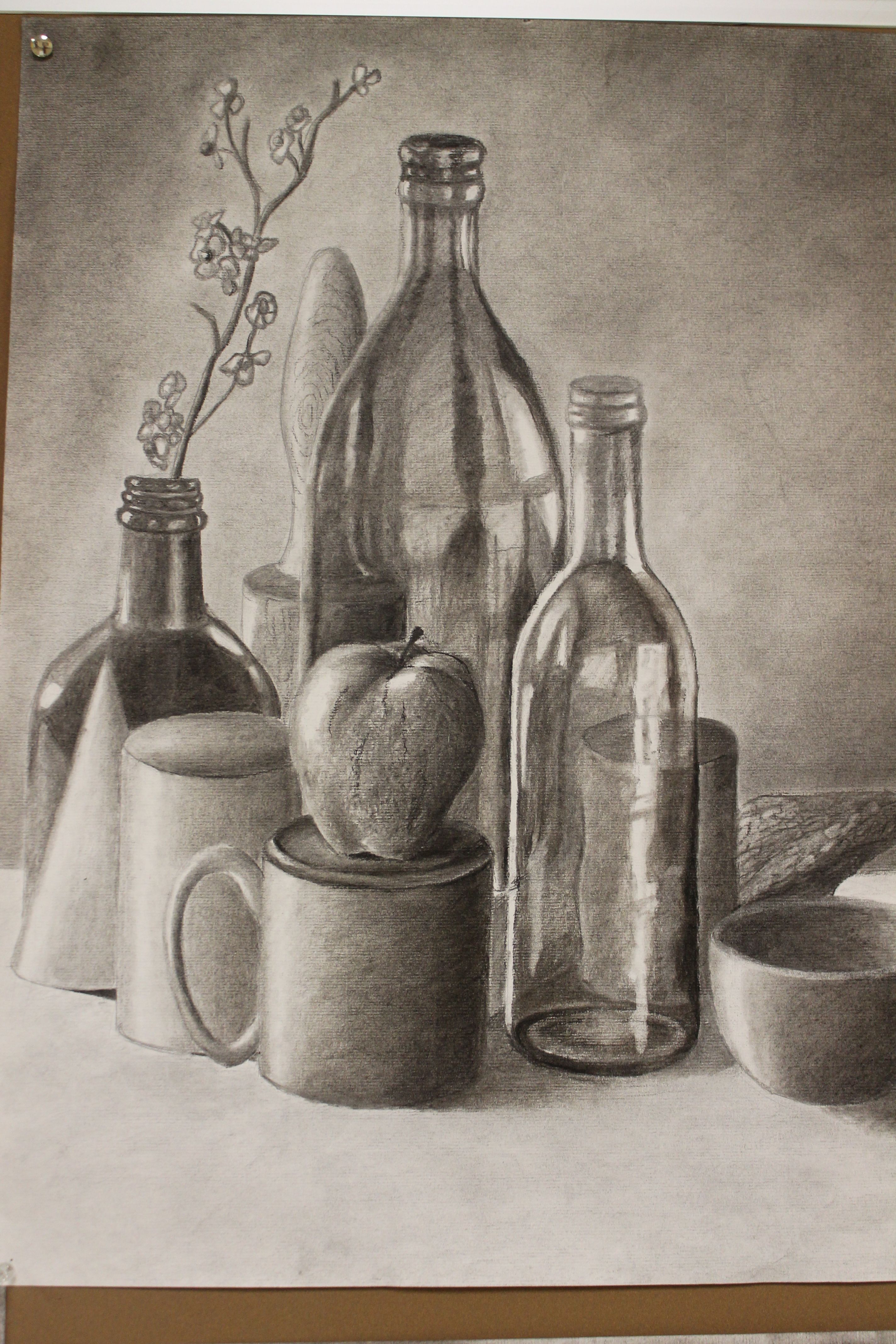 2848x4272 Charcoal Still Life I Like The Shading Used To Develope - Charcoal Still Life Drawing