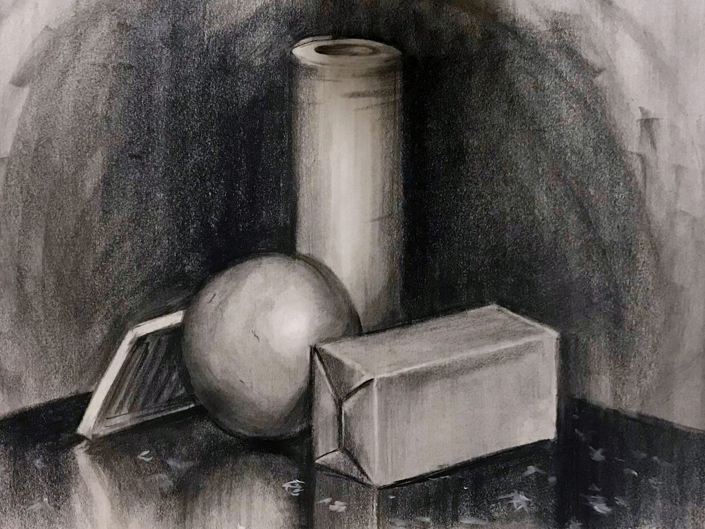 1024x768 drawing still life drawing charcoal celia yew - Charcoal Still Life Drawing