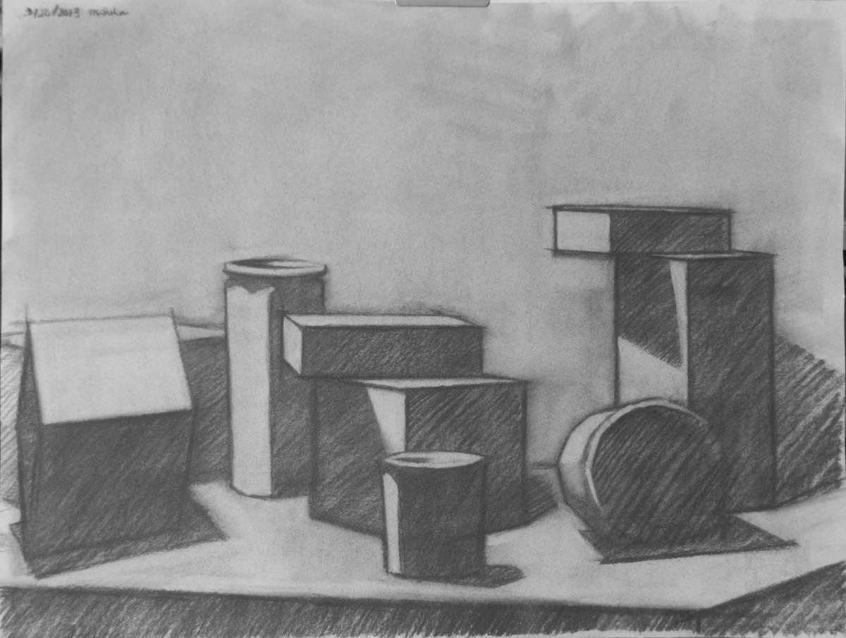 1200x905 Drawing Charcoal Still Life Number Three - Charcoal Still Life Drawing