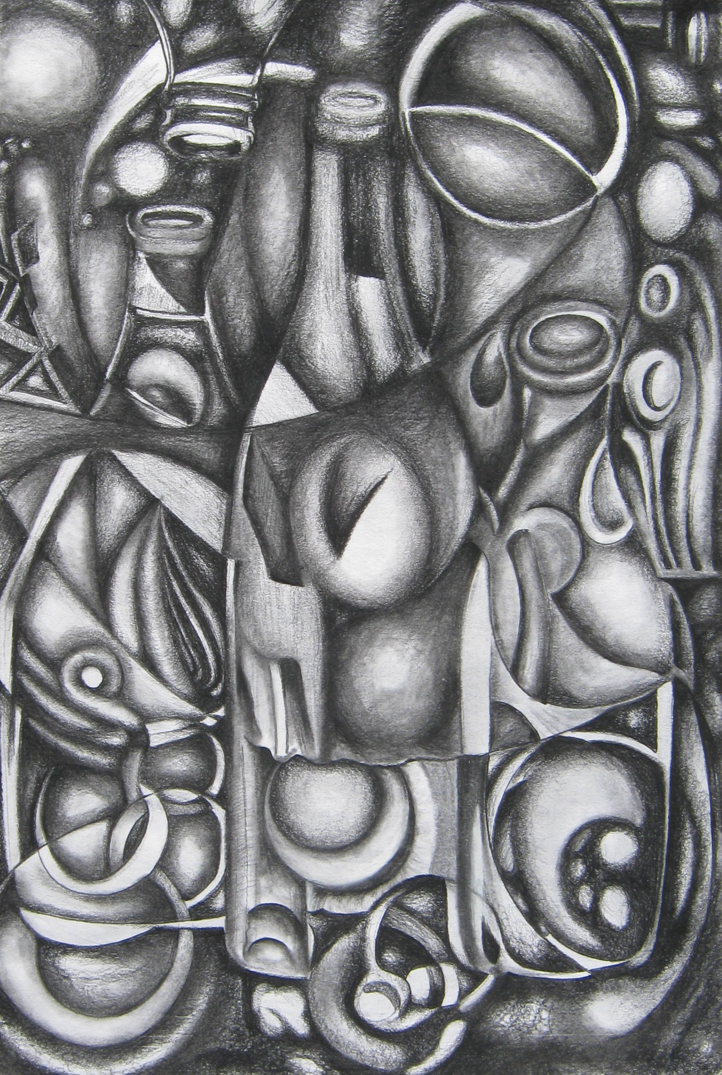 2306x3432 Abiodun Ijiyera Artwork Still Life No Original Drawing - Charcoal Still Life Drawing
