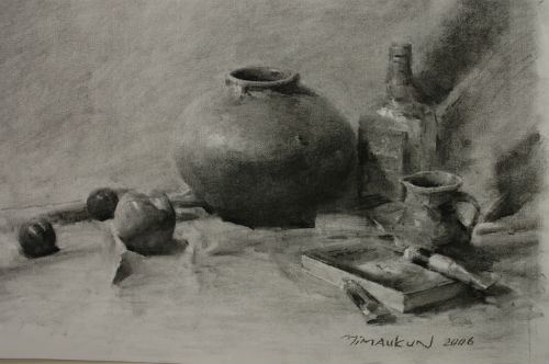 500x332 Still Life Drawing - Charcoal Still Life Drawing