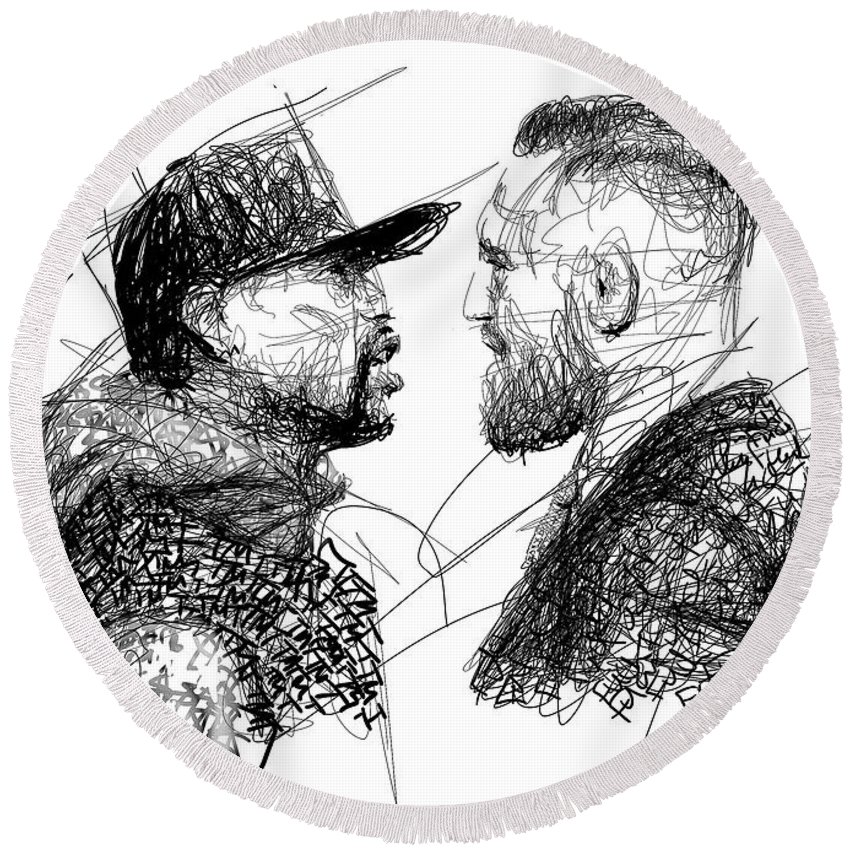 850x850 mac vs may round beach towel for sale - Chard Drawing