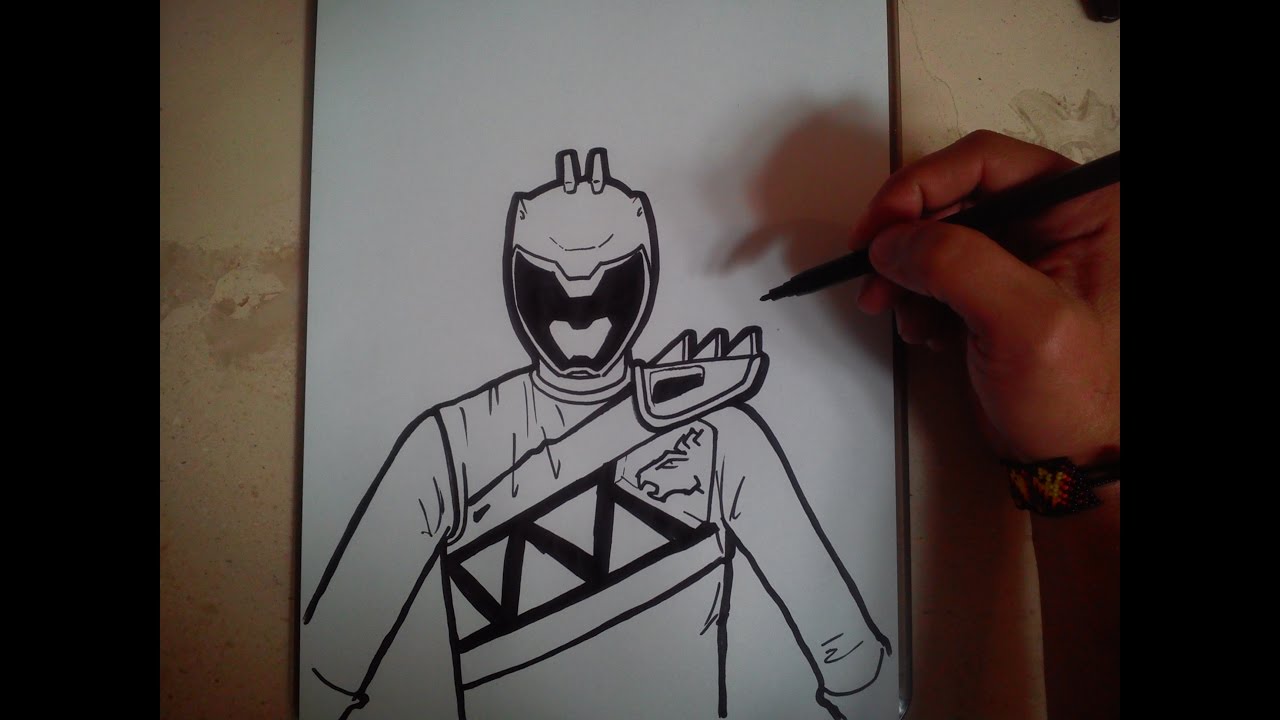 1280x720 how to draw power ranger dino charge - Charge Drawing