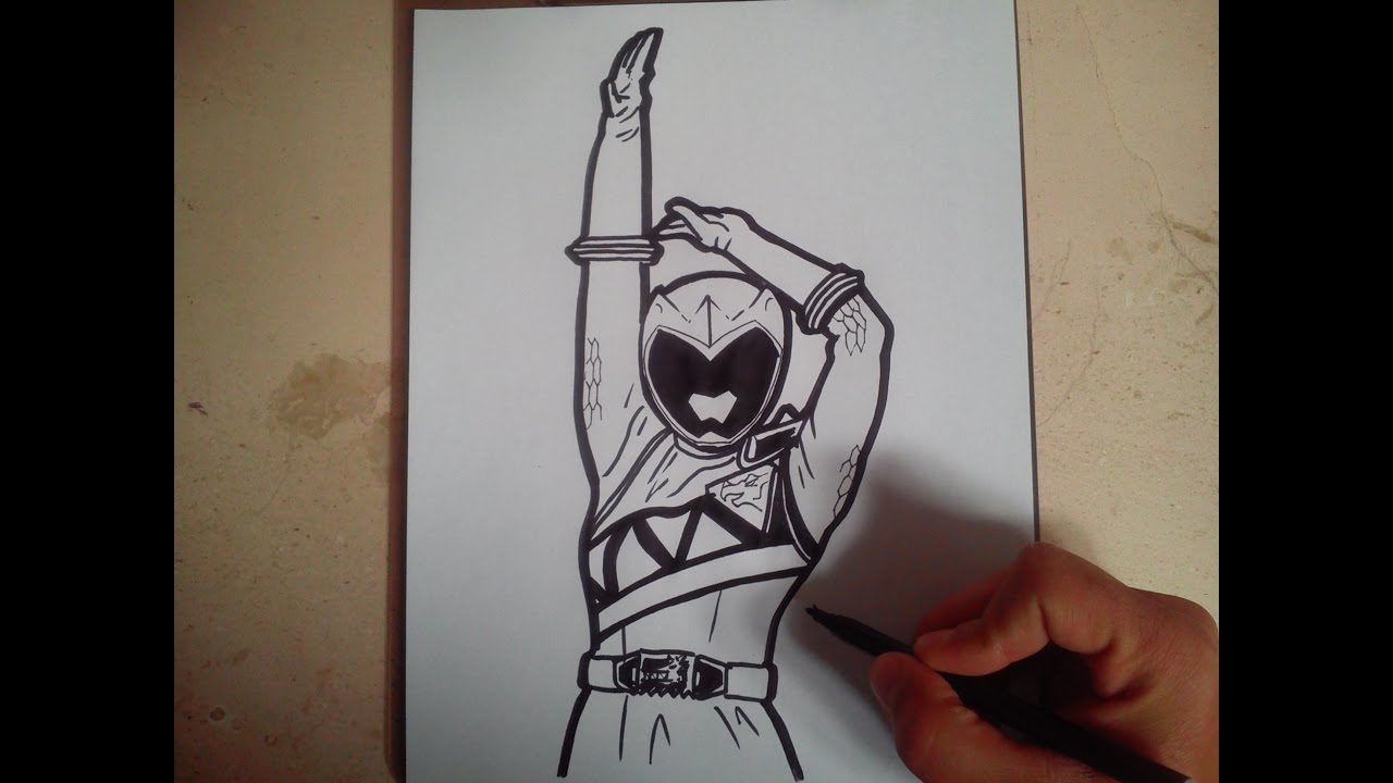 1280x720 how to draw power ranger dino charge - Charge Drawing