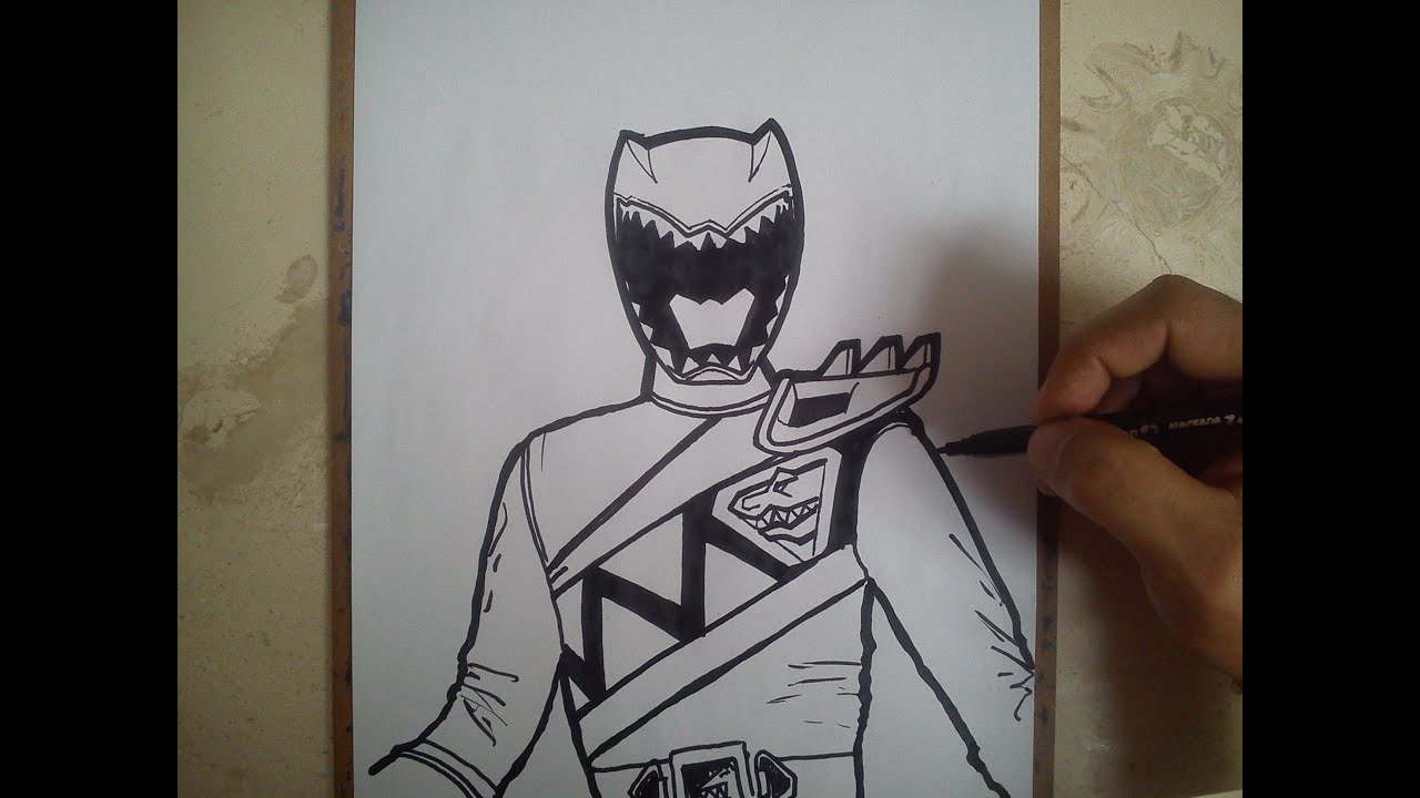 1280x720 Como Dibujar Power Ranger Rojo - Charge Drawing