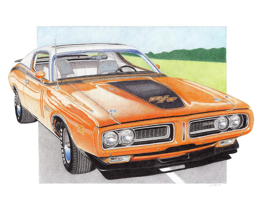 900x670 dodge charger rt drawing - Charger Drawing