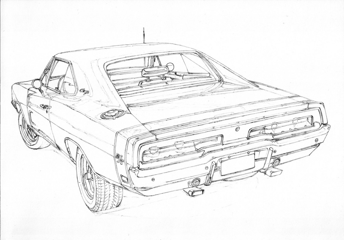 1145x800 dodge charger rt magnum tobado - Charger Drawing