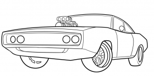 302x149 how to draw the fast and furious, dodge charger, step - Charger Drawing