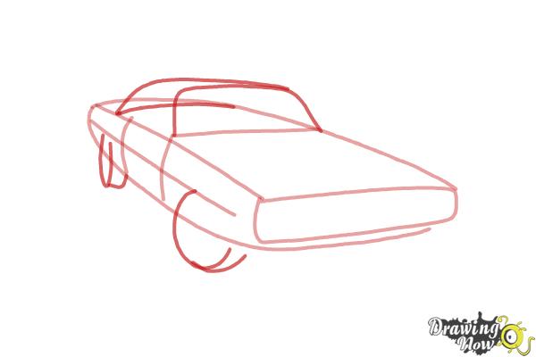 600x400 how to draw a dodge charger from the fast and the furious - Charger Drawing