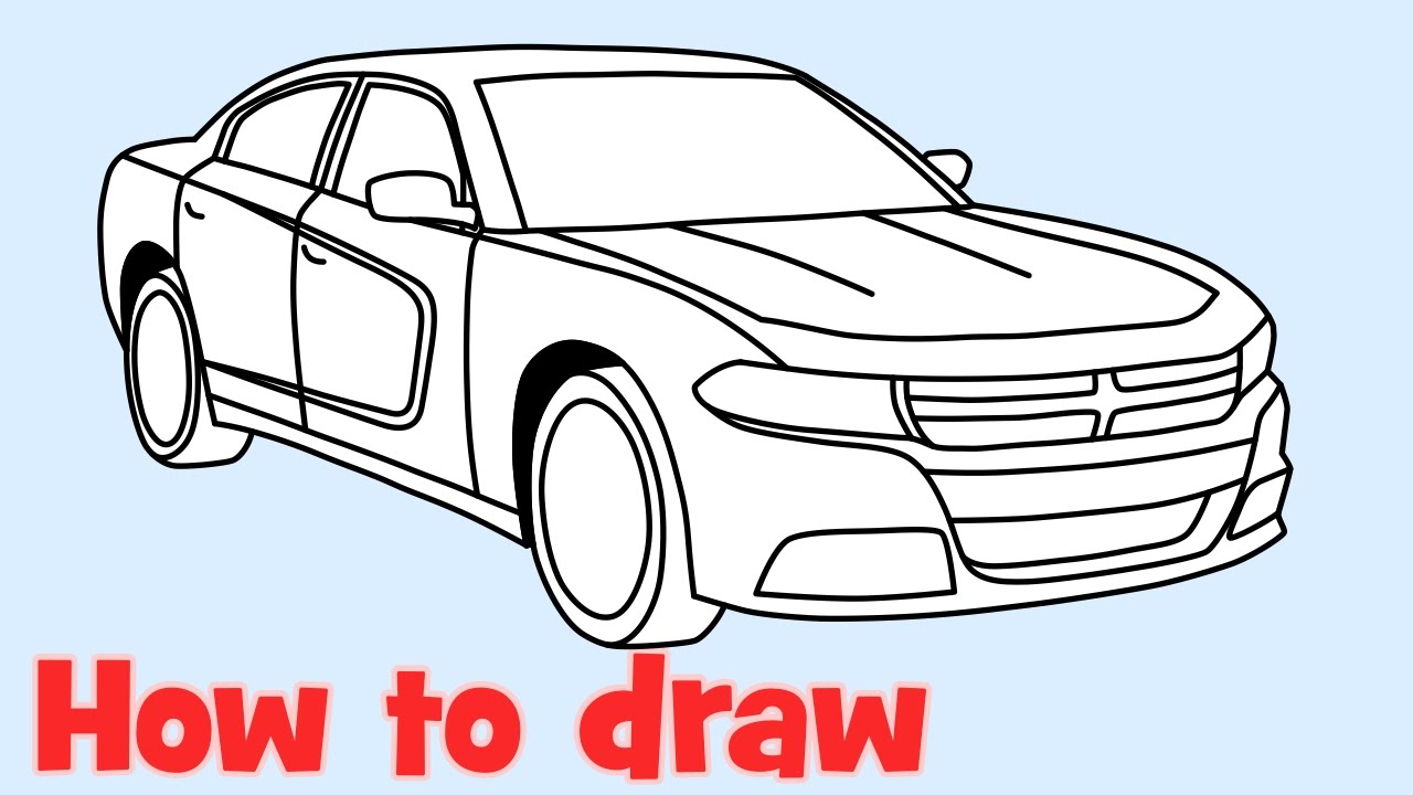1280x720 how to draw a car dodge charger rt - Charger Drawing