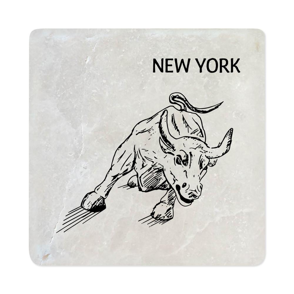 1000x1000 Nyc Charging Bull Marble - Charging Bull Drawing