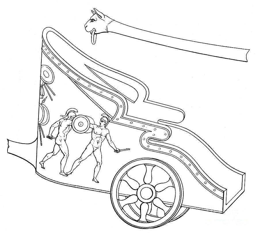 900x815 greek chariot photograph - Chariot Drawing